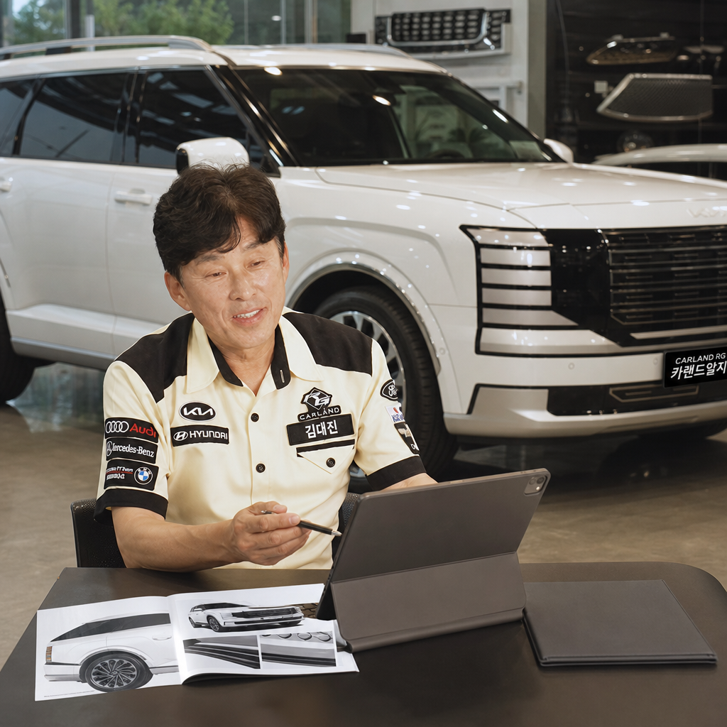 청주 대형 SUV 디 올뉴 팰리세이드 메이튼 전동사이드스텝 시공