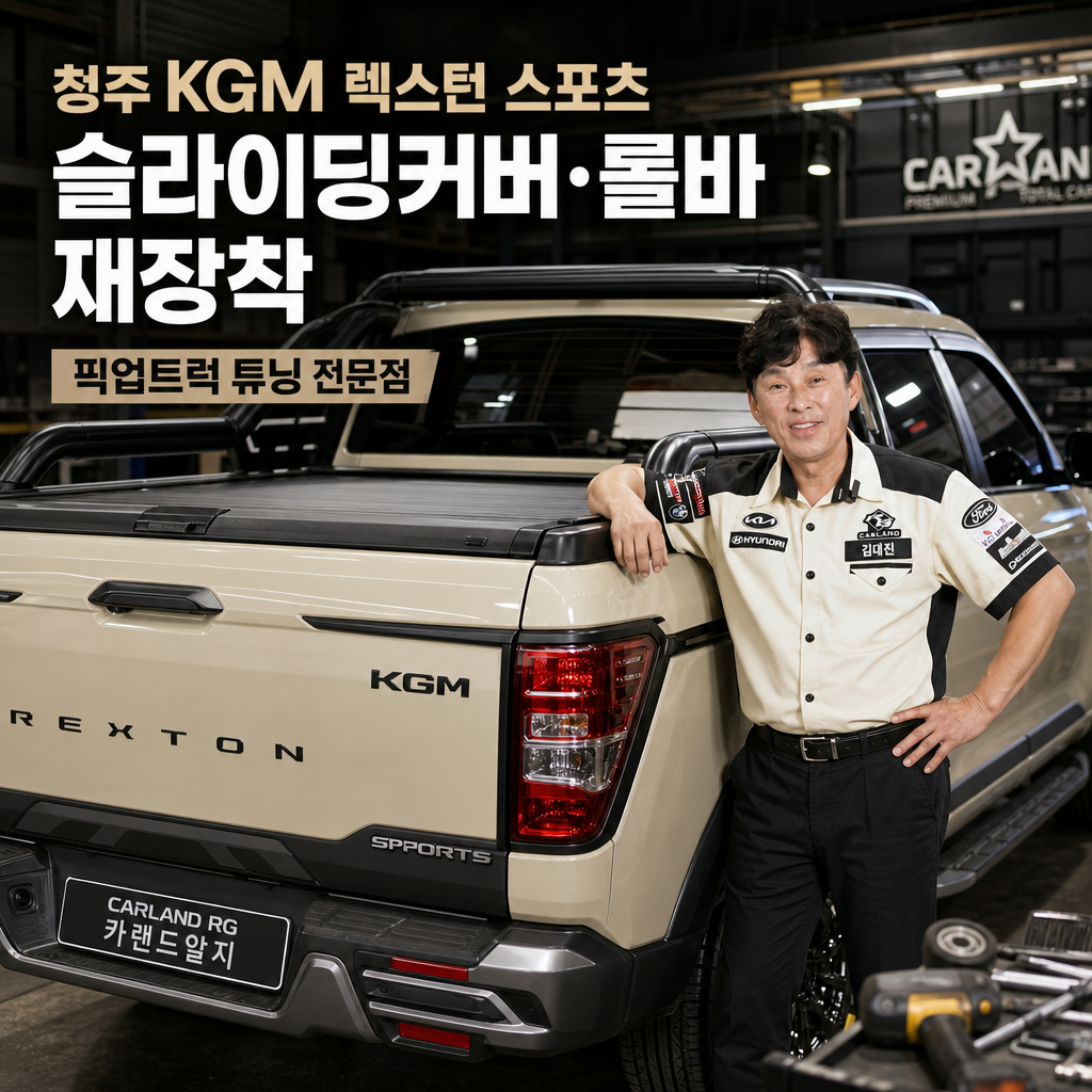 청주 KGM 렉스턴 스포츠 슬라이딩커버 롤바 재장착 픽업트럭 튜닝 전문점