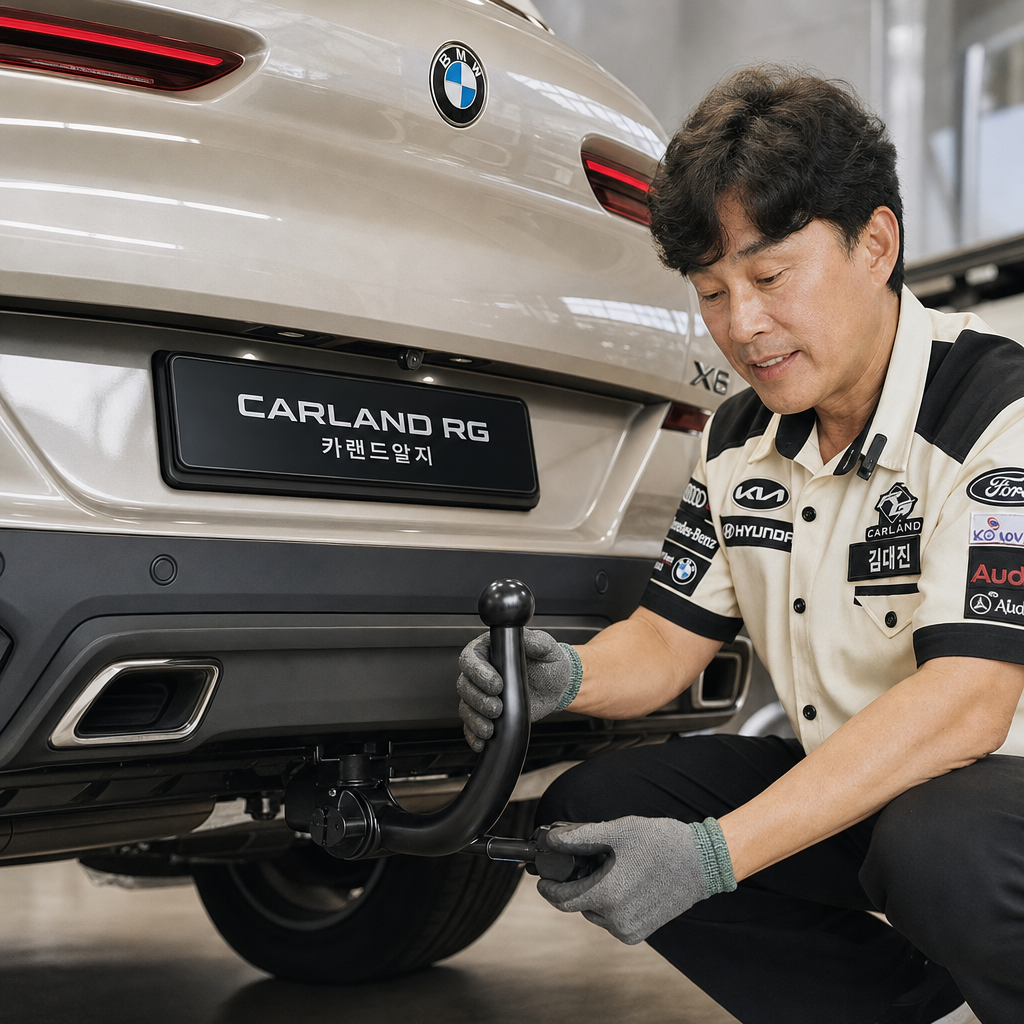청주카페 자동차 복합문화공간 BMW X6 드림이엔진 견인고리 스완넥 시공 캠핑 카라반 트레일러