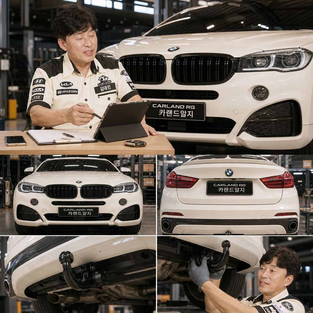 청주카페 자동차 복합문화공간 BMW X6 드림이엔진 견인고리 스완넥 시공 캠핑 카라반 트레일러